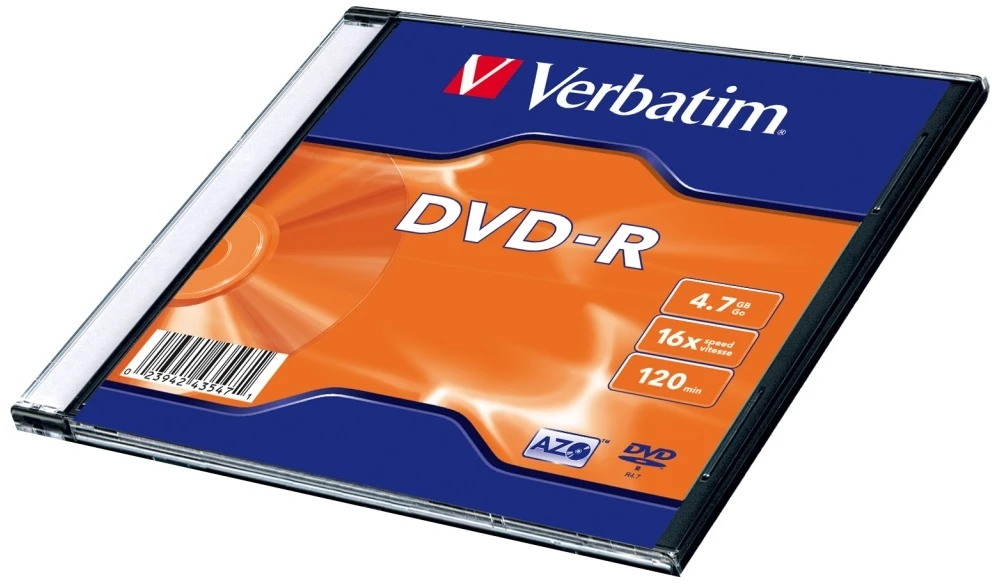 Verbatim DVD-R diskas 4.7GB 16x AZO matinis sidabrinis 1vnt 43547