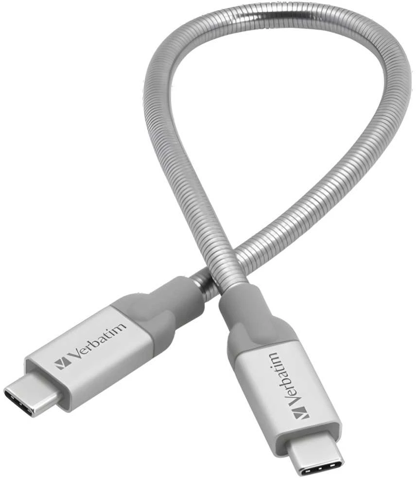 Verbatim 48867 USB kabelis 0,3 m 3.2 Gen 2 (3.1 Gen 2) USB C Sidabras