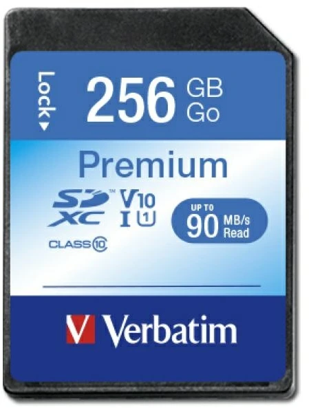 Atminties kortelė Verbatim Premium 256GB, 300x, SDXC UHS-I / V44026