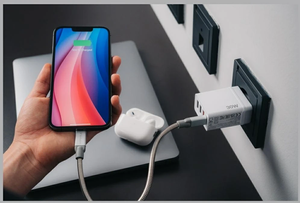 Verbatim 30W Laidinis įkroviklis 3xUSB-A/USB-C PD 3.0 CHR-30EU2 baltos spalvos 49701