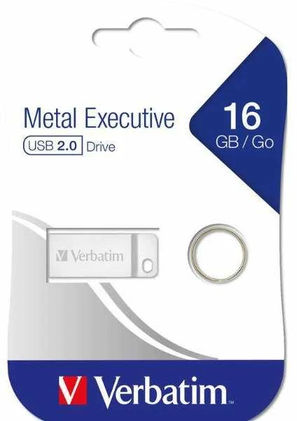 Verbatim Pendrive 16GB USB-A 2.0 Metal Executive sidabro spalvos 98748