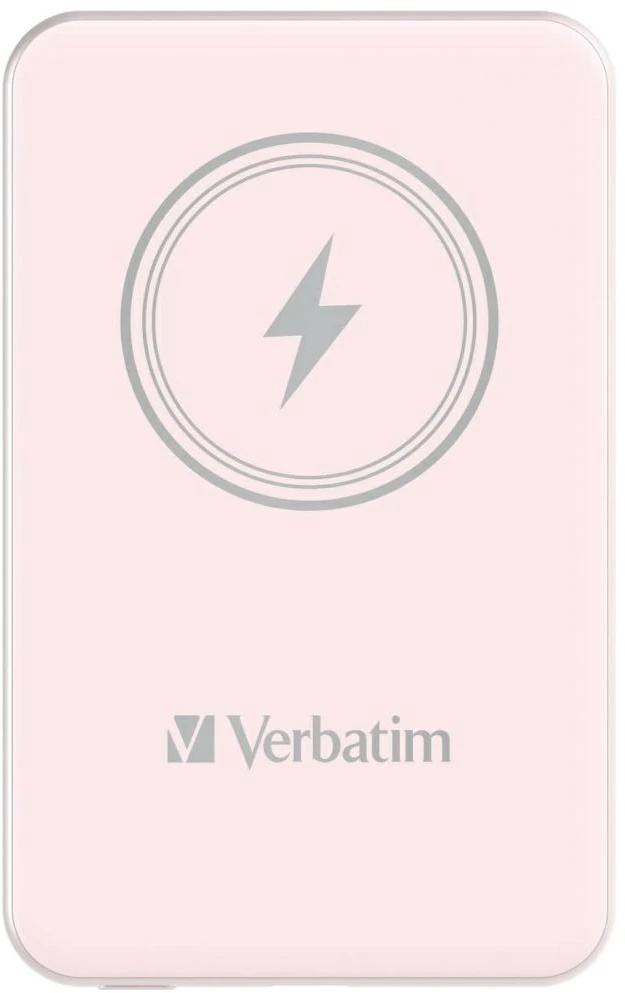 „Verbatim“ belaidis magnetinis išorinis akumuliatorius „n' Go“, 15 W, 5000 mAh, rožinis, 32243