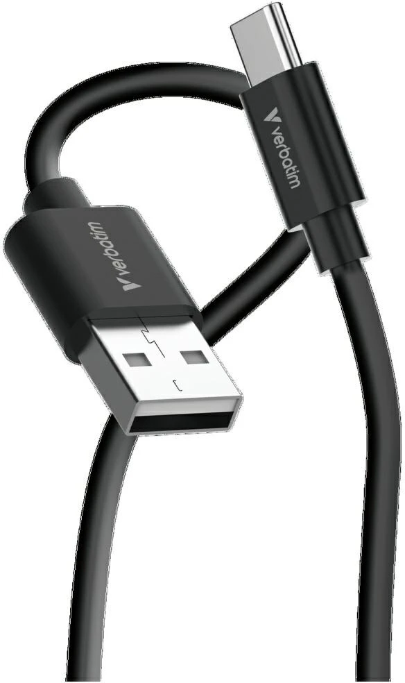 Verbatim Sync & Charge USB-C į A essentials 18W Kabelis juodos spalvos / baltos spalvos 2 vnt. 32393