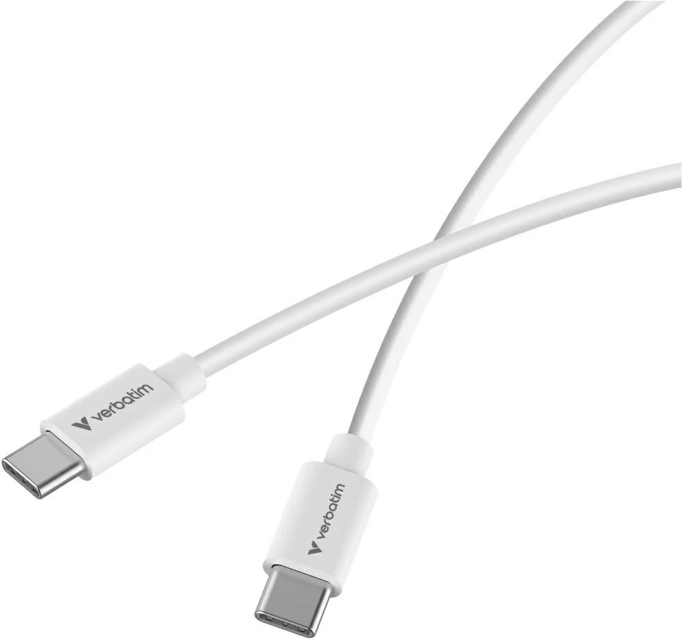 Verbatim Sync & Charge USB-C į C essentials 3 m 100W Kabelis baltos spalvos 32409