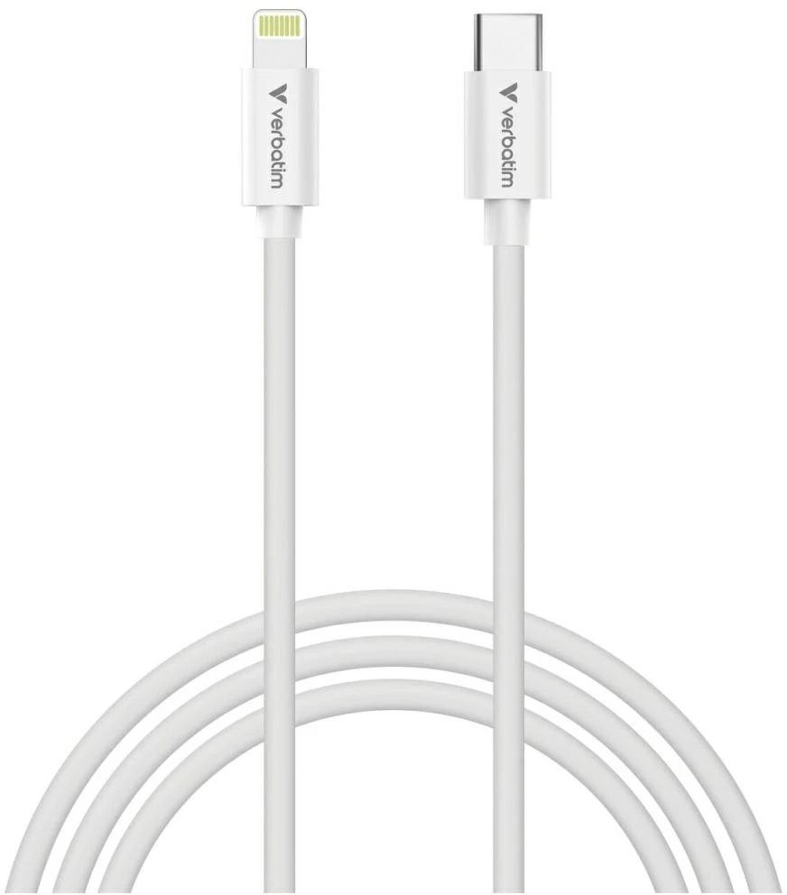 Verbatim Sync & Charge USB-C į Lightning essentials 27W kabelis juodos / baltos spalvos, 2 vnt. 32392