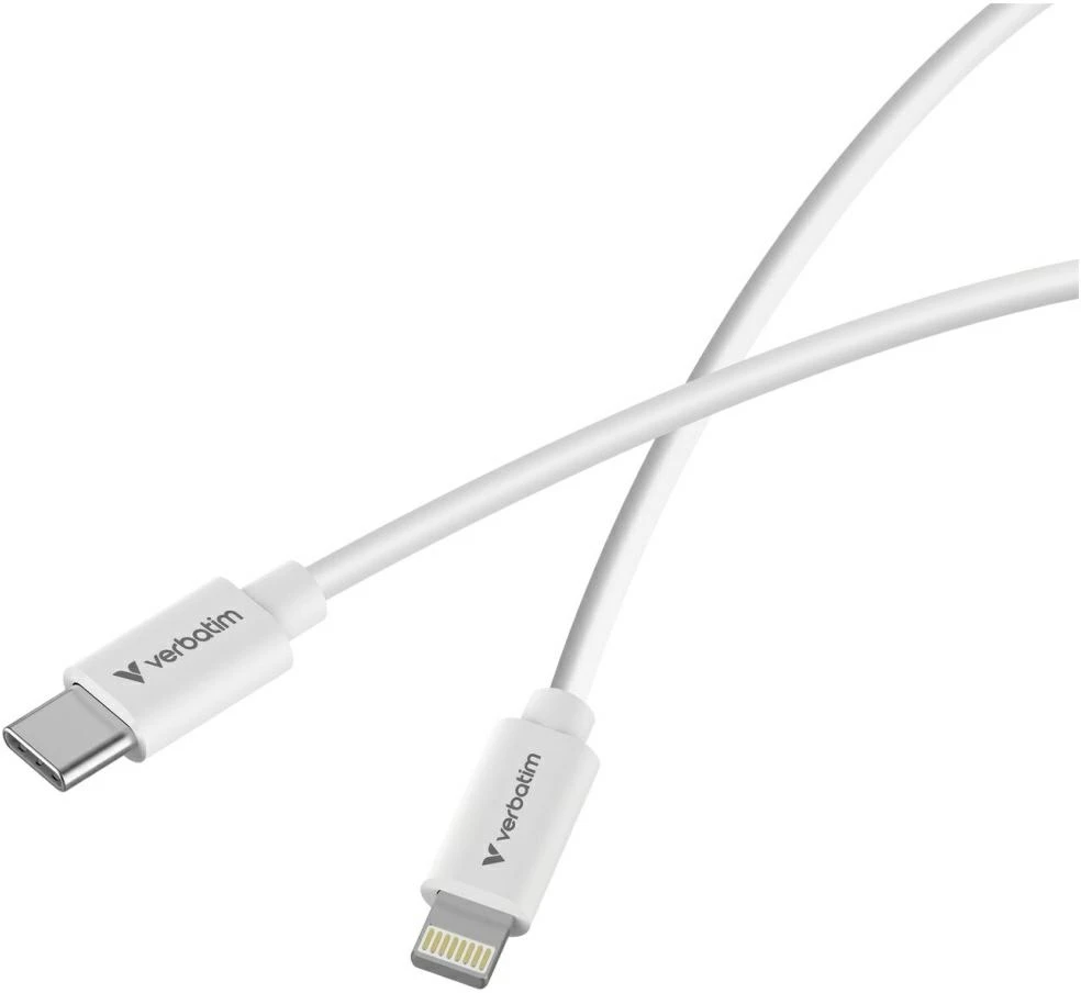 Verbatim Sync & Charge USB-C į Lightning essentials 27W kabelis juodos / baltos spalvos, 2 vnt. 32392