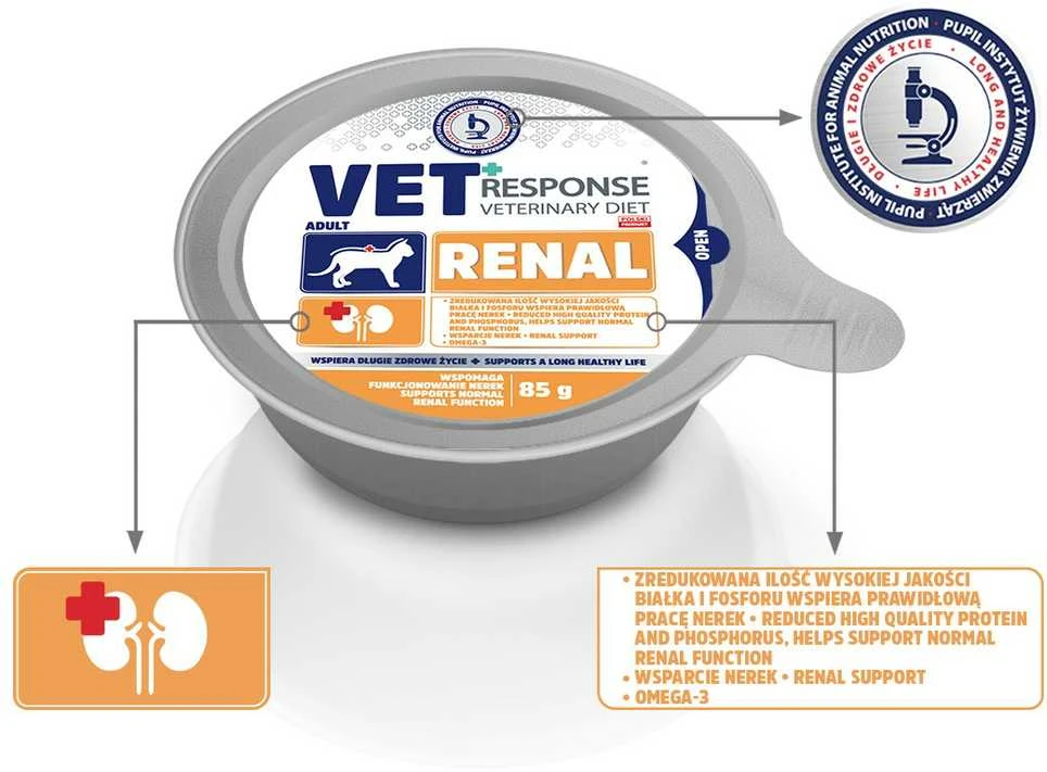 VET RESPONSE Renal – šlapias kačių maistas – 85g