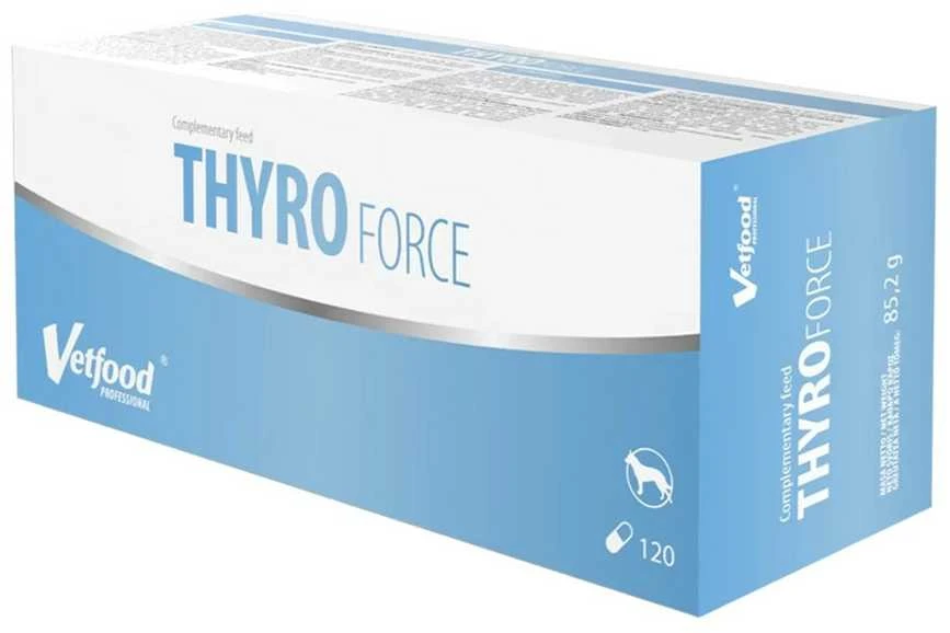 Gyvūnų papildas - Vetfood Thyro Force (120vnt, šunims su skydliaukės problemomis)