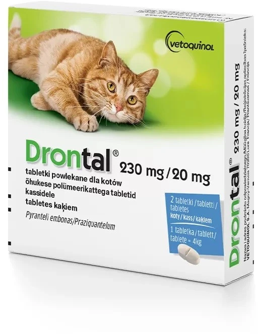 VETOQUINOL Drontal – tabletės nuo kirminų katėms