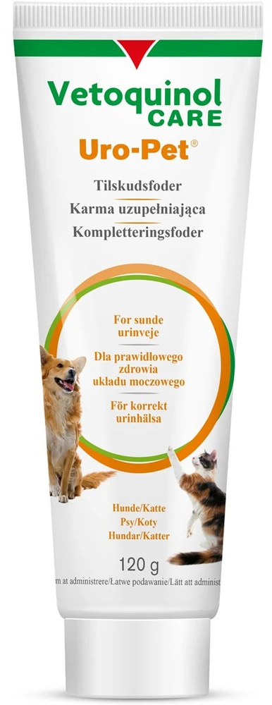 VETOQUINOL Uro-Pet – šlapimą rūgštinanti pasta šunims ir katėms – 120 g