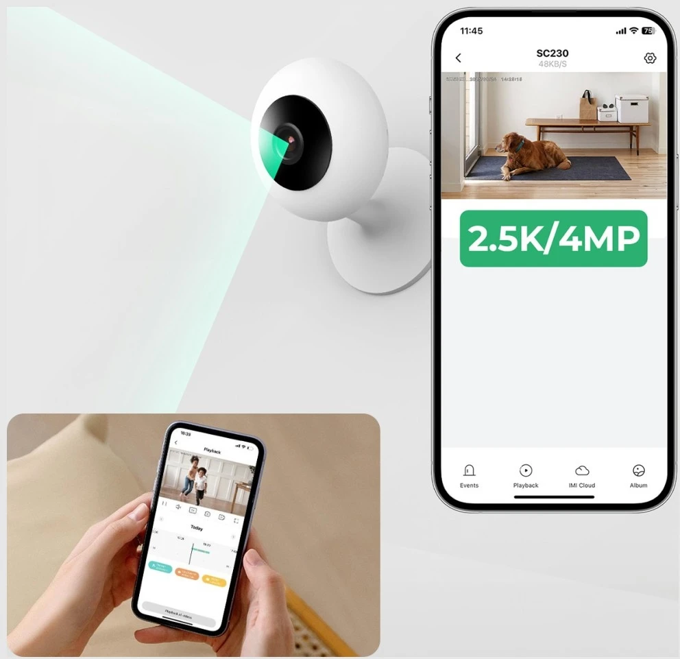Imilab SC230 Vidinė, Mobilioji auklė, Wi-Fi