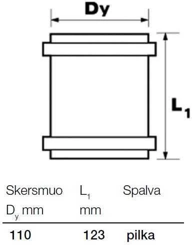 Wavin Baltic Vidaus kanalizacijos remontinė mova WAVIN OPTIMA, d , 110