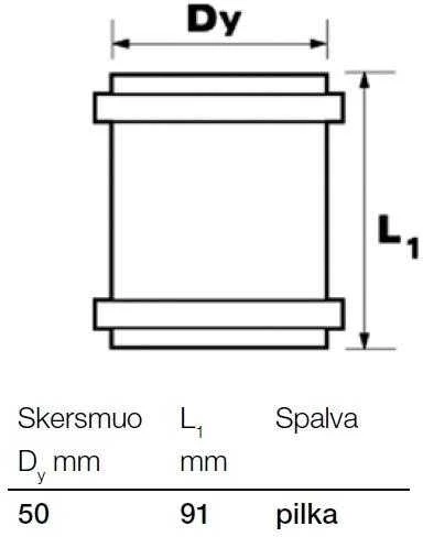 Wavin Baltic Vidaus kanalizacijos remontinė mova WAVIN OPTIMA, d , 50