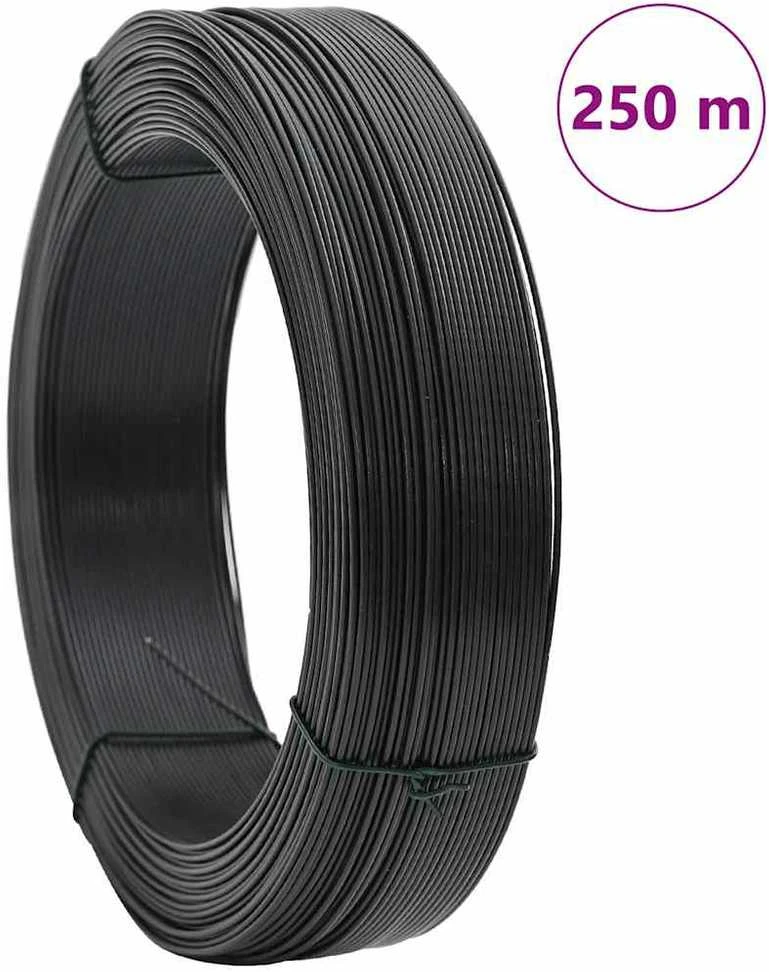 Viela tvorai, antracito spalvos, 250m, 0,9/1,4mm, plienas