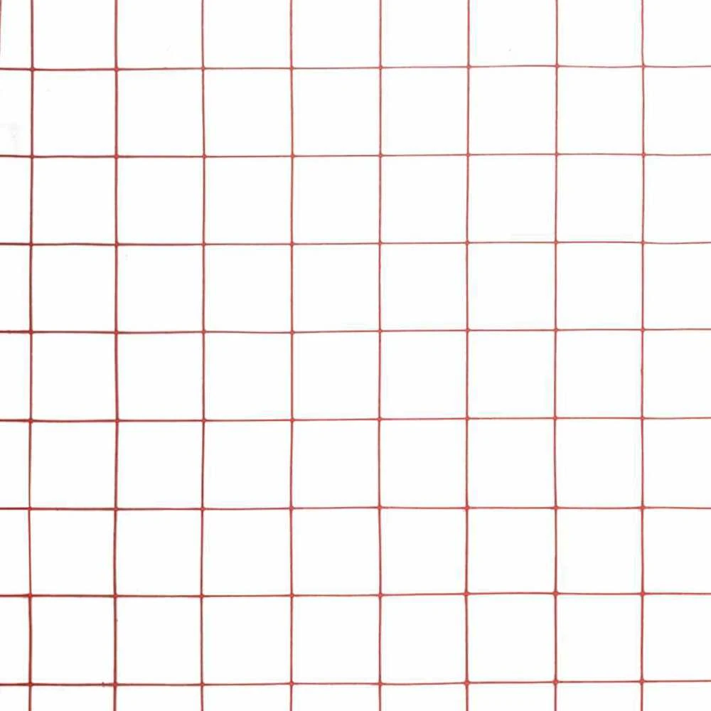 Vielos tinklas su PVC danga, raudonas, 10x1m