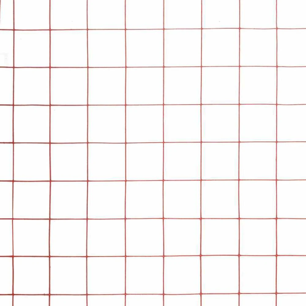 Vielos tinklas su PVC danga, raudonas, 10x1m