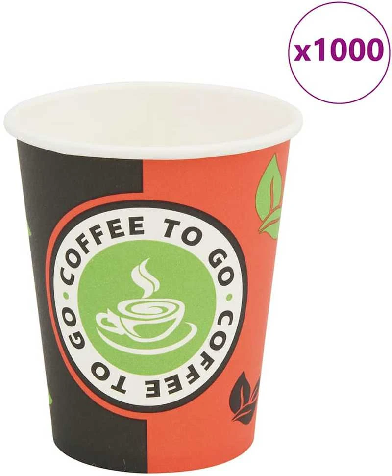 Vienk. kavos puodeliai, 1000 vnt., popieriniai, 240 ml (8 oz)