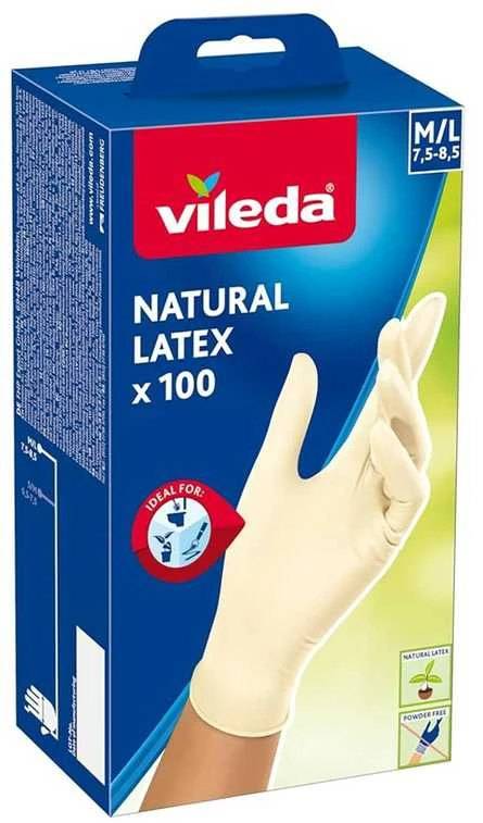Vileda Multi Latex 100 Disposable pirštinės rusvai gelsvas 100 pc(s)