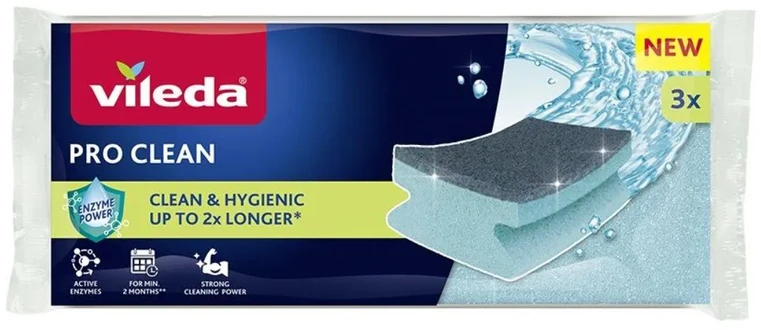 Vileda Pro Clean fermentiniai šveitikliai, 3 vnt.