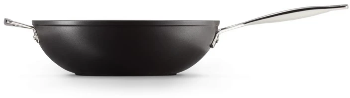 Le Creuset Toughened Non-Stick NonStick Stir-Fry StirFry Pan 30cm juodas sidabrinis (51104300010202)