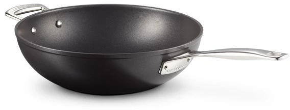 Le Creuset Toughened Non-Stick NonStick Stir-Fry StirFry Pan 30cm juodas sidabrinis (51104300010202)
