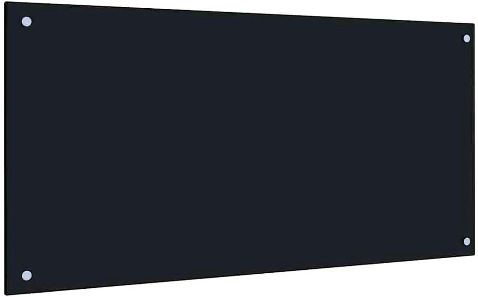 Virtuvės atbraila 2 vnt. Juoda 100 x 50 cm grūdintas stiklas