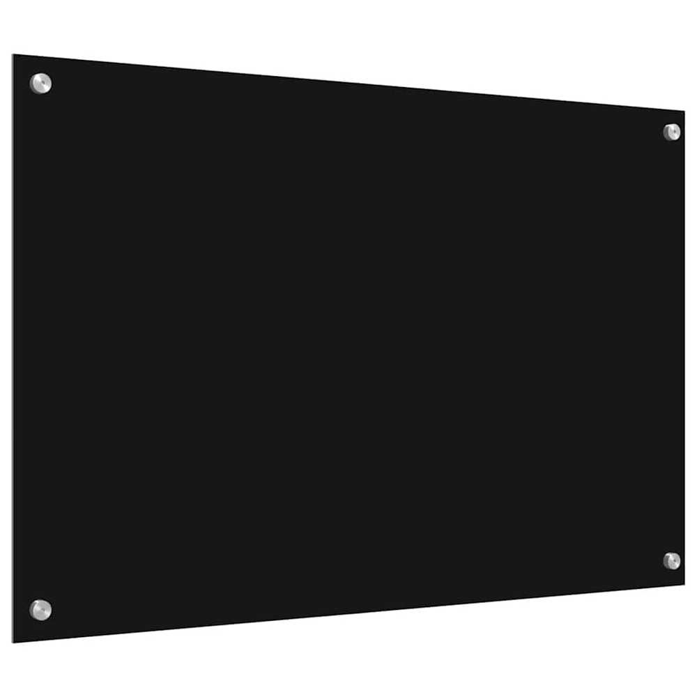 Virtuvės atbraila 2 vnt. Juoda 90 x 60 cm grūdintas stiklas
