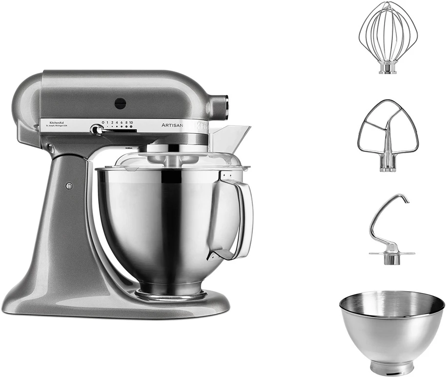 KitchenAid ARTISAN 5KSM185PS Stand mixer 300 W Sidabrinis