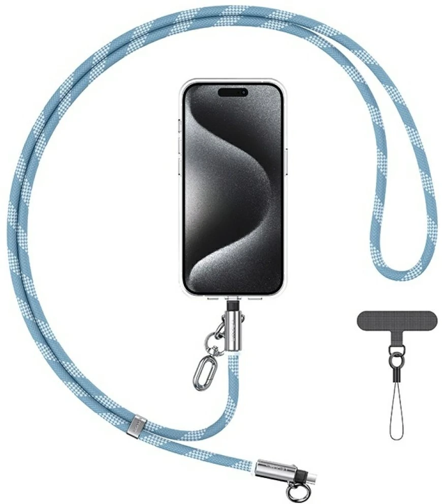 Usams SJ746 30W USB-C į Lightning 1.2m Mėlyna telefono dirželis su įkrovimo laidu
