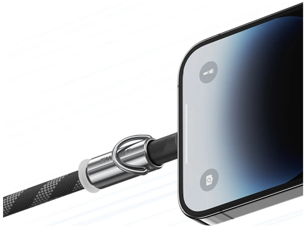 Usams SJ746 30W USB-C į Lightning 1.2m Žalias Charging Kabelis Lanyard