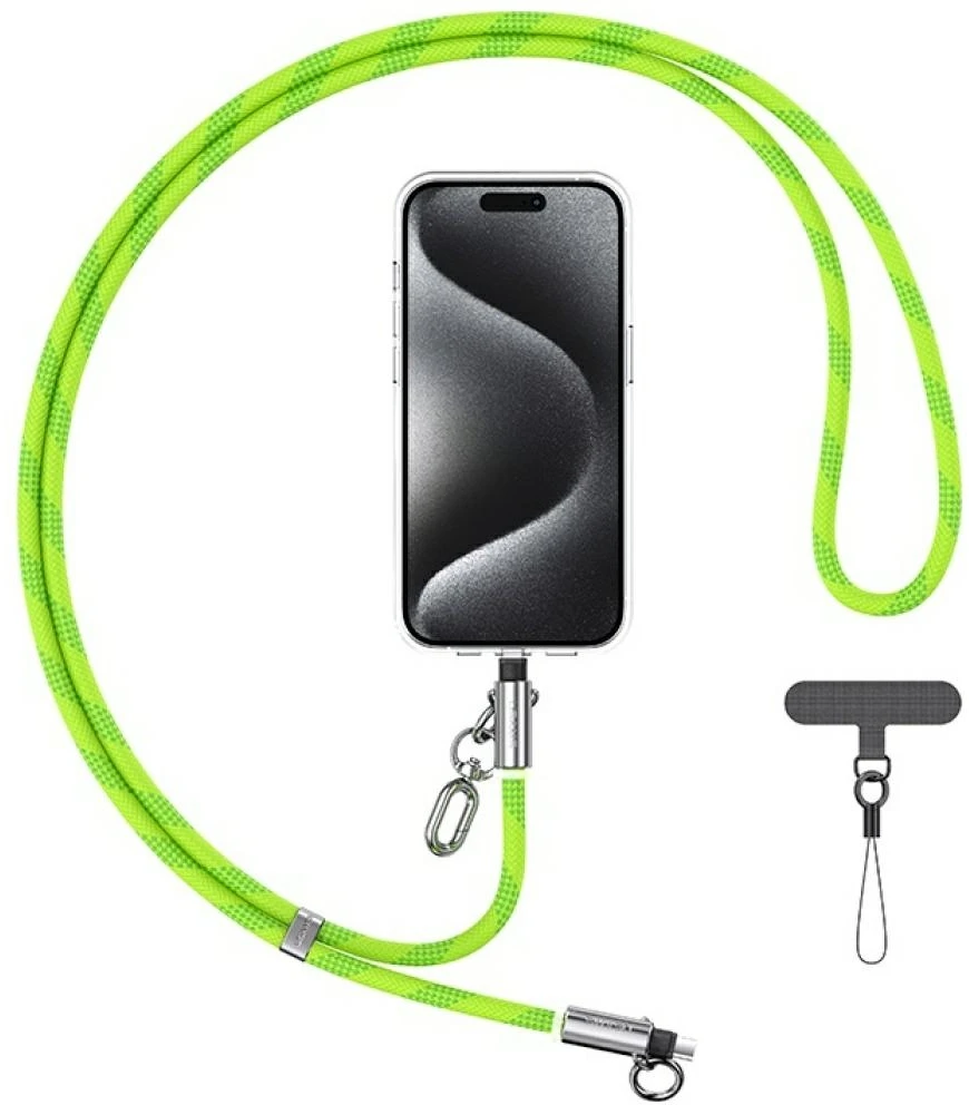 Usams SJ746 30W USB-C į Lightning 1.2m Žalias Charging Kabelis Lanyard