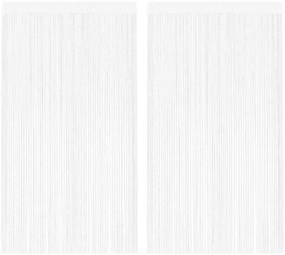 Virvelinės užuolaidos, 2vnt., 100x250cm, baltos spalvos
