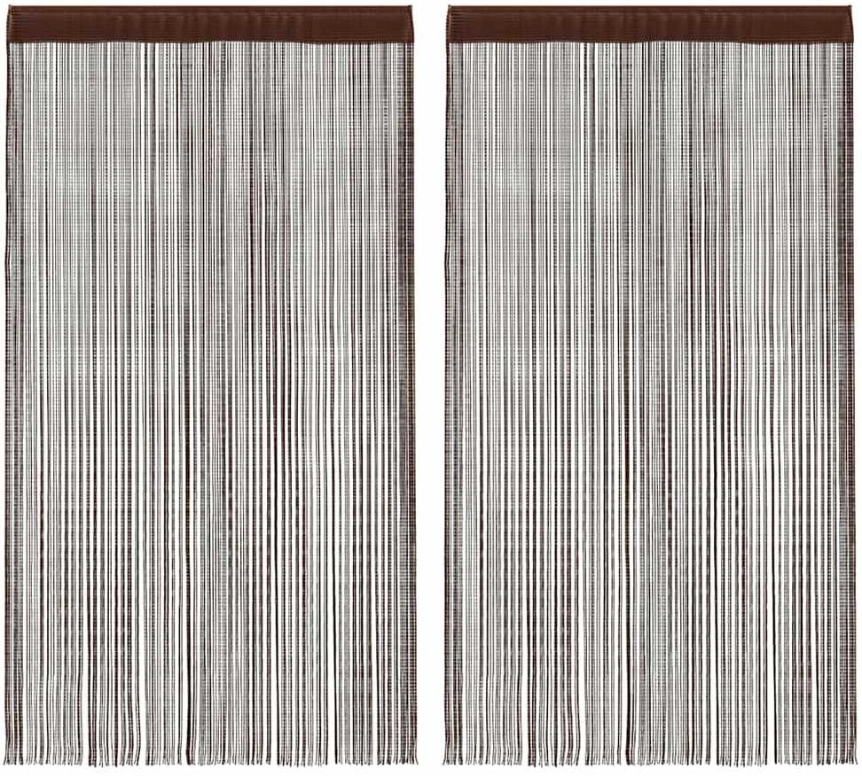 Virvelinės užuolaidos, 2vnt., 100x250cm, rudos spalvos