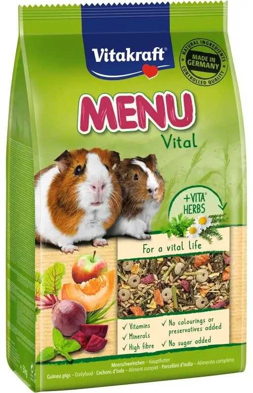 VITAKRAFT MENU VITAL 3kg pašaras jūrų kiaulytėms
