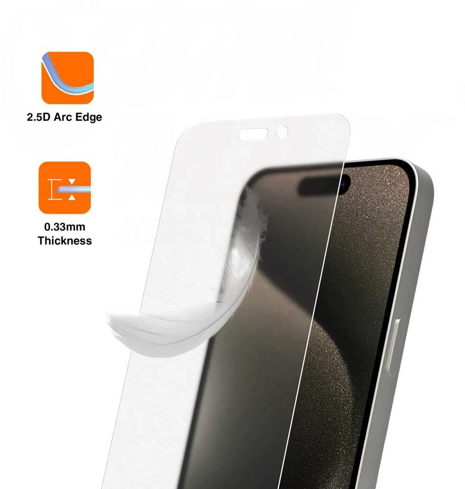 Vmax apsauginis stiklas 0.33mm clear glass Apple iPhone 12 / 12 Pro 6,1" matte