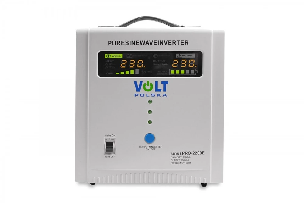 VOLT POLSKA NEPERTRAUKIAMO MAITINIMO ŠALTINIS SINUS PRO 2200 E 12/230V