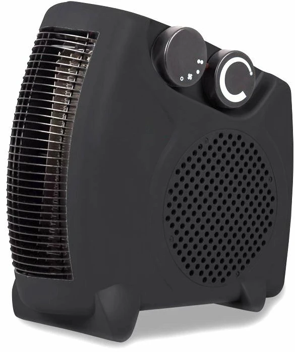 VOLTENO VENTILIATORINIS ŠILDYTUVAS PASTATOMAS-GULDIMAS 1000W/2000W Juodas