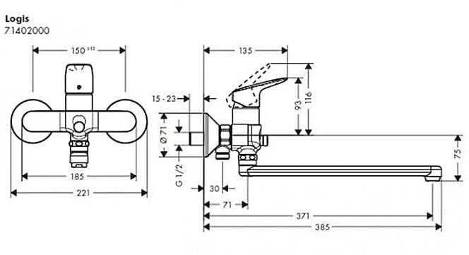 Maišytuvas Hansgrohe Logis, 71402000
