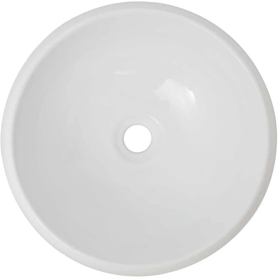 Vonios praustuvas su vandens maišyt., keram., apvalus, baltas