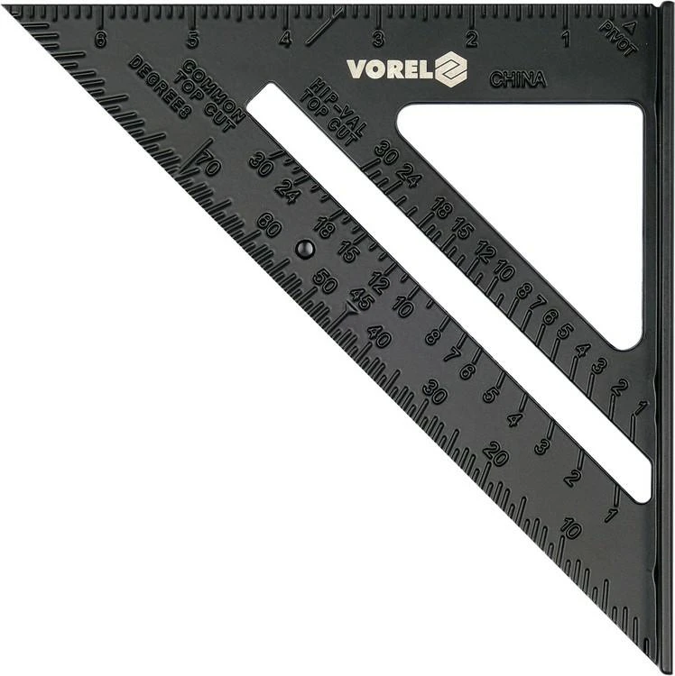 VOREL KĄTOWNIK ALUMINIOWY ZE STOPKĄ 250mm