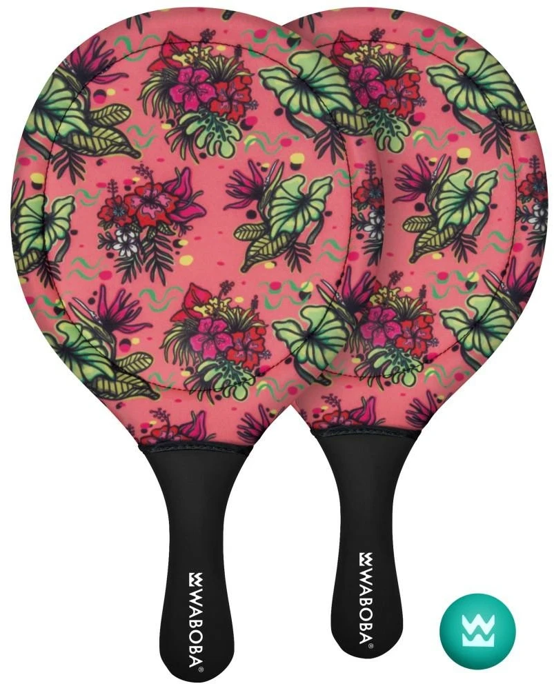 Waboba Tropical Line Paddle Set – 2 Paddles and 1 Ball (Product available in several colors – colors
