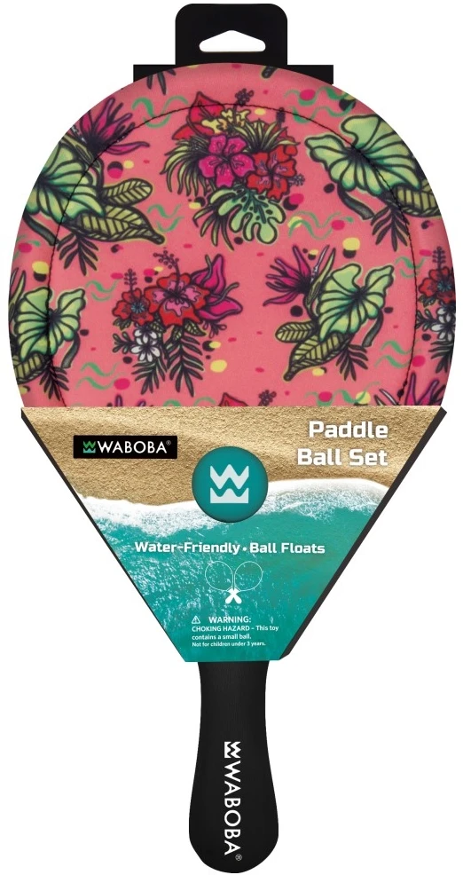 Waboba Tropical Line Paddle Set – 2 Paddles and 1 Ball (Product available in several colors – colors