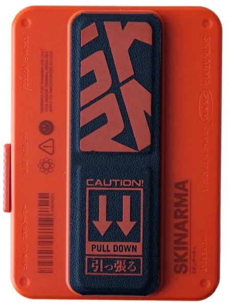 Dėklas Wallet Skinarma Mirage Spunk Magnetic Grip Stand oranžinės spalvos