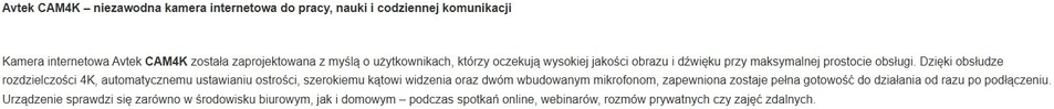 Webcam Avtek CAM4K