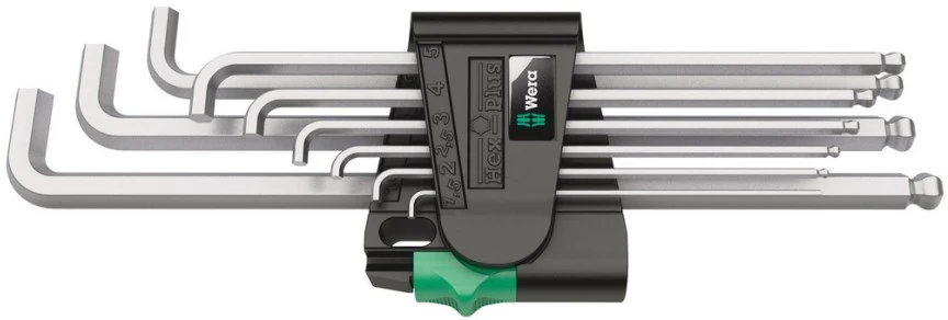 Šešiakampių raktų rinkinys WERA 950PKLS/9 SM SB