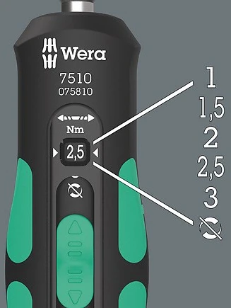 Wera 7510 Vienas suktuvas