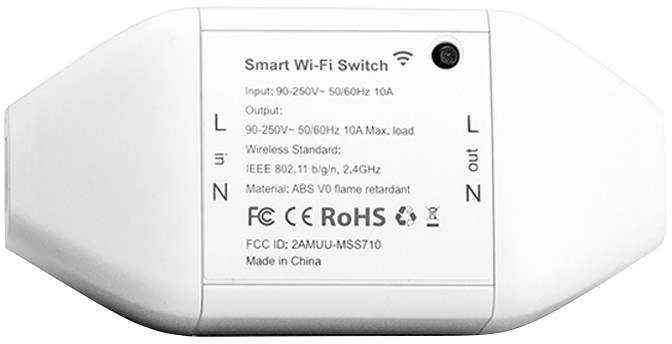 Meross MSS710HK išmanioji 1 kanalo relė veikia su Apple Homekit