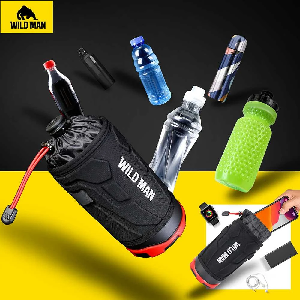 WILDMAN Bicycle bag R1 waterproof 1L for bottle juodas-red