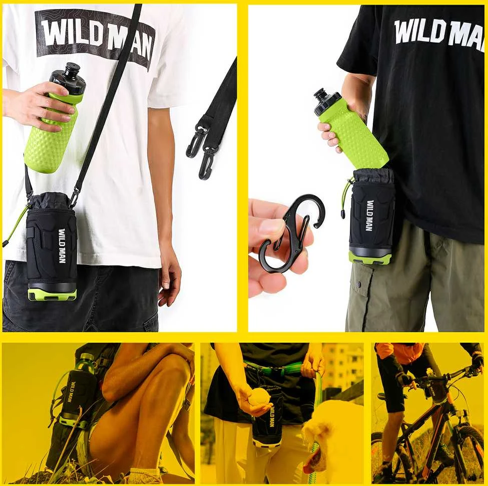 WILDMAN Bicycle bag R1 waterproof 1L for bottle juodas-red