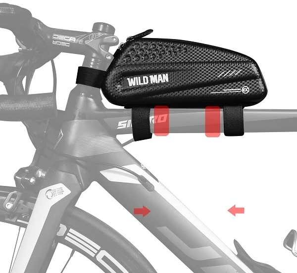 WILDMANEX bike frame bag/bag bike holder juodos spalvos